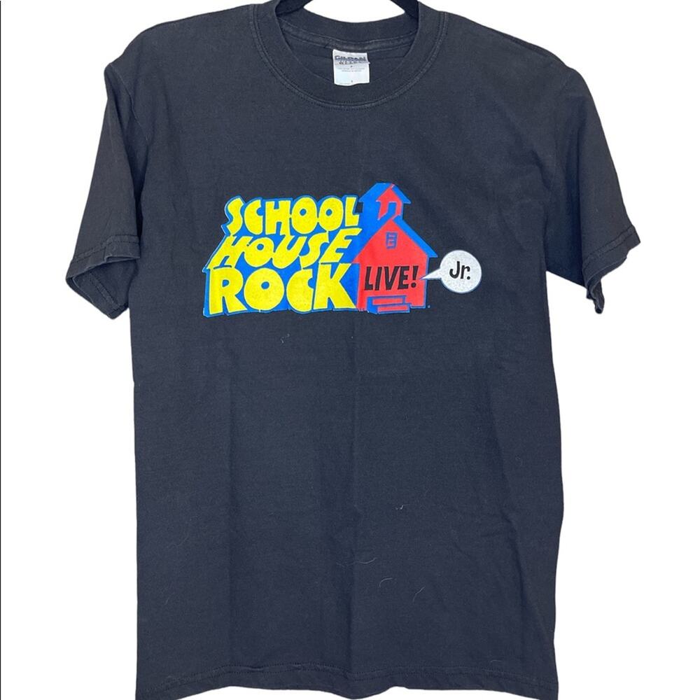 Black Short Sleeve School House of Rock Junior Live Vintage Grpahic Tee Size S